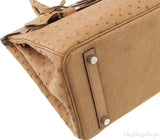 Birkin 30 Natural Gold Ostrich PHW