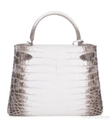 Hermes Kelly 28 Himalaya Crocodile Bag PHW