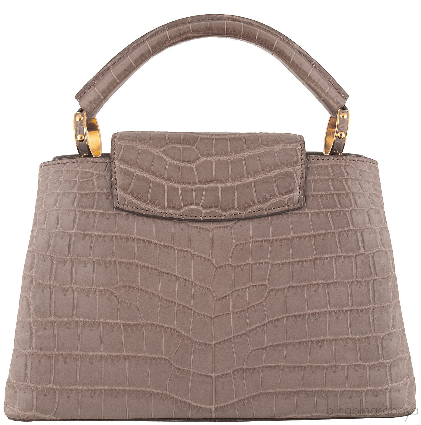 Capucines Crocodile Taupe BB