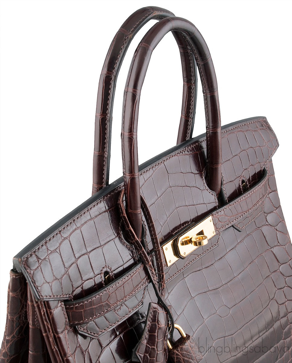 Birkin 30 Dark Brown Crocodile
