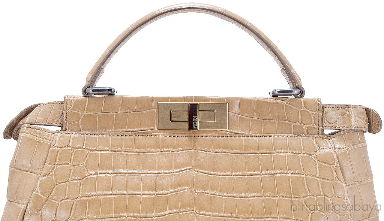 Peek-a-boo Small Crocodile Satchel