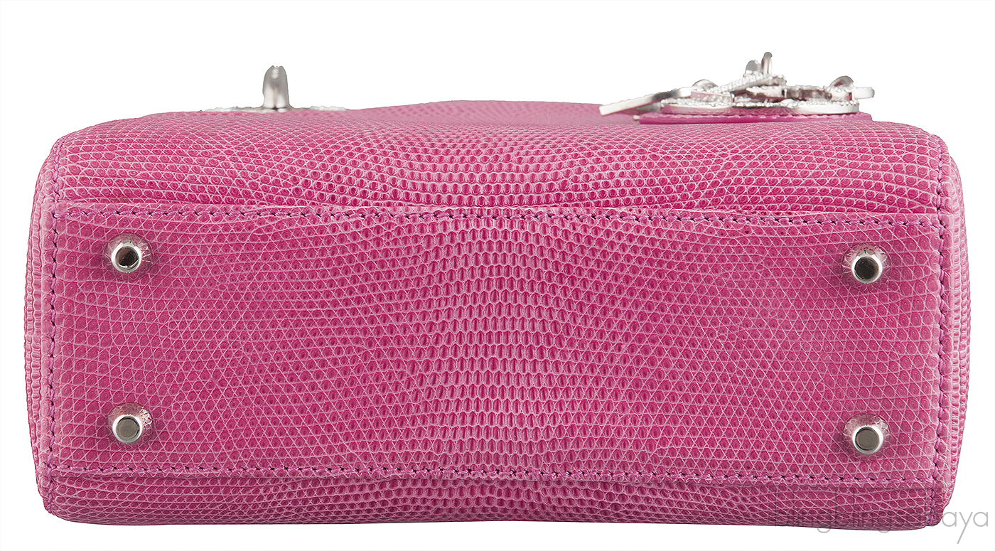 Lady Dior Pink Mini Lizard