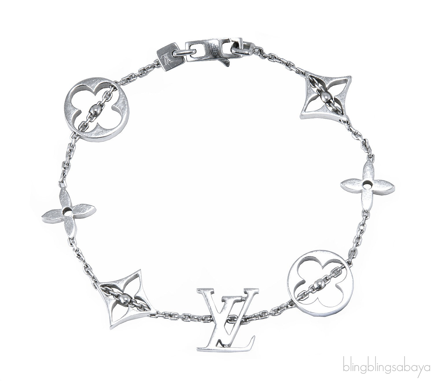 Monogram White Gold Bracelet