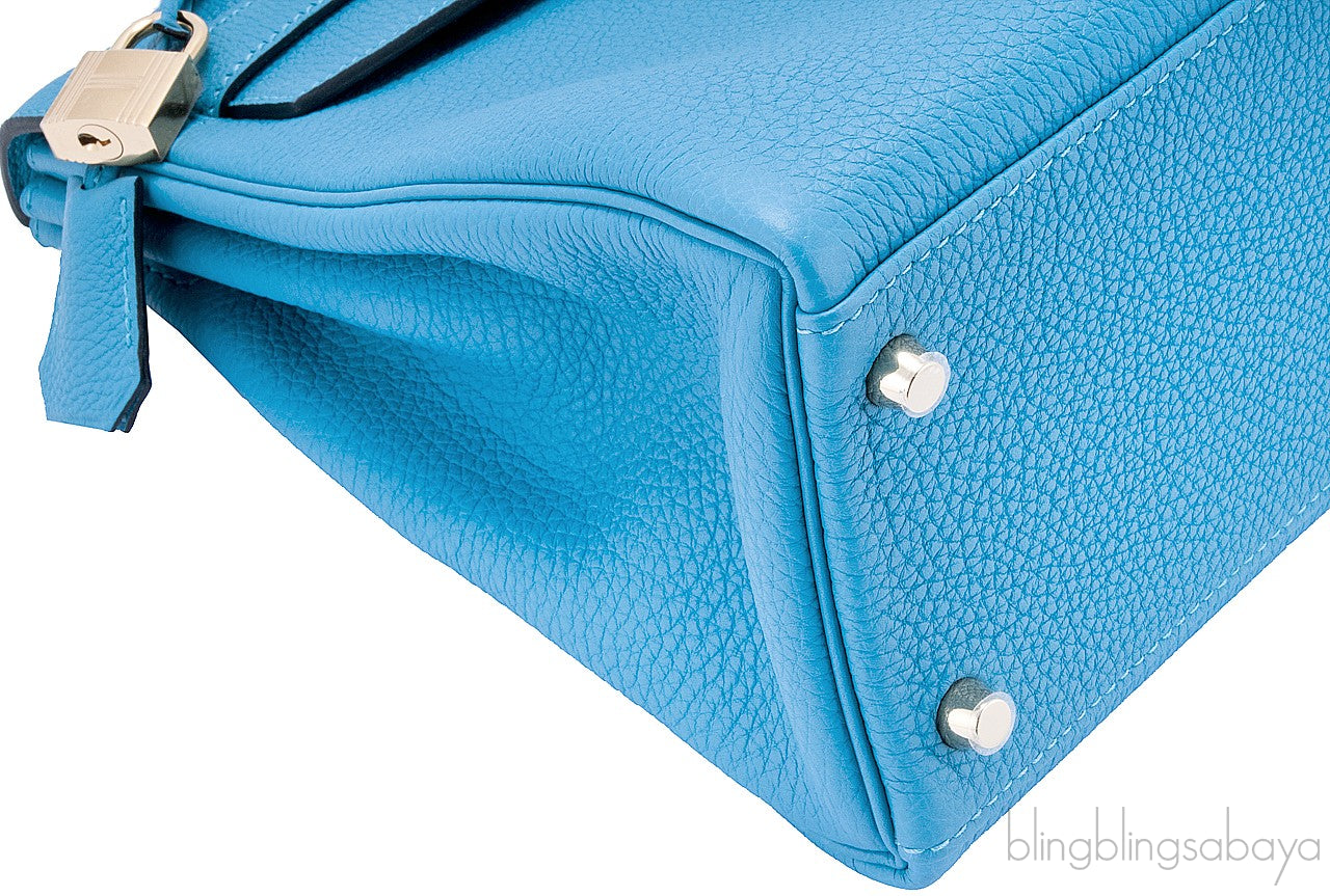 Kelly 32 Blue Turquoise Togo GHW