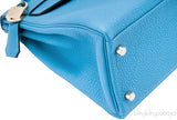 Kelly 32 Blue Turquoise Togo GHW