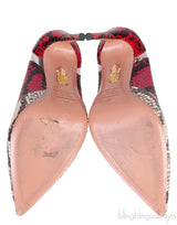 Natural & Red Python PVC Heels