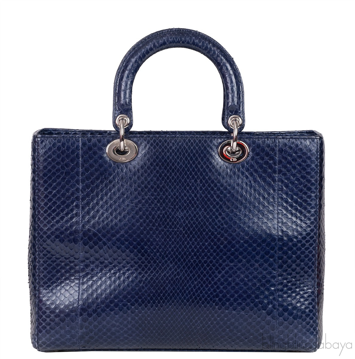 Lady Dior Large Blue Python Bag