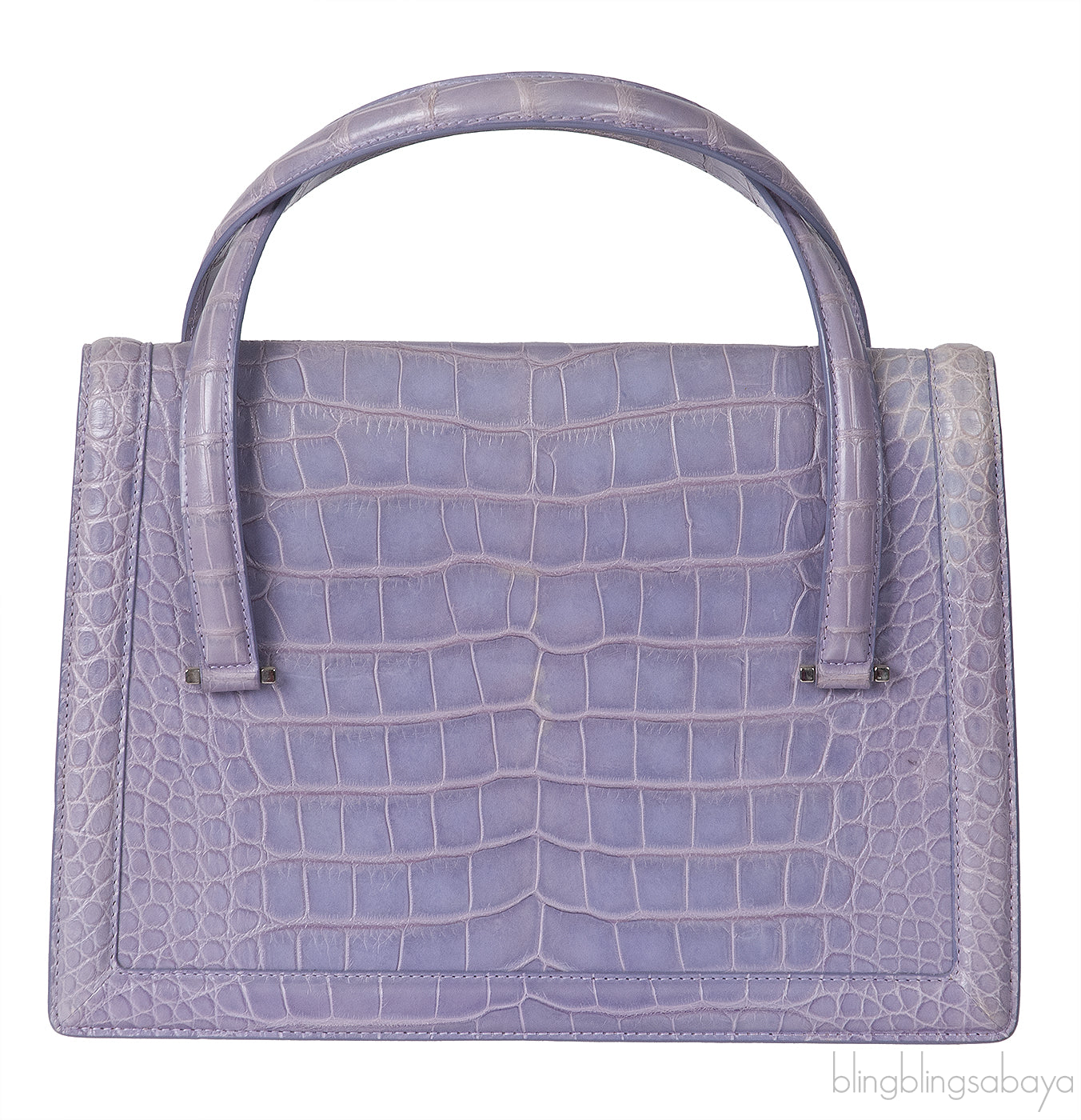 Christian Dior Mitzah Lilac  Crocodile Medium Tote