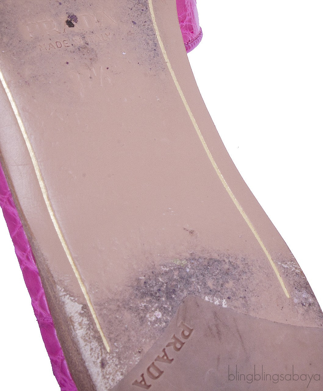 Fuchsia Croc Print Open Toe Slide