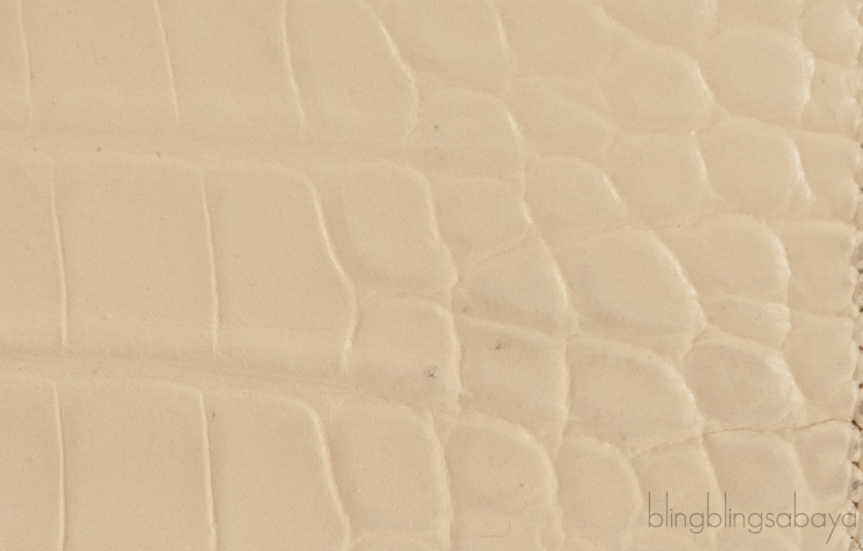 Bi-color Bearn Vanille Crocodile Ombre Lizard Wallet