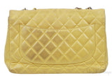 Yellow Quilted Classic Jumbo Flap Bag PHW