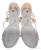 Rene Caovilla Bi-color Floral Applique Sandals