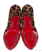 Leopard Pony Peep Toe Pump