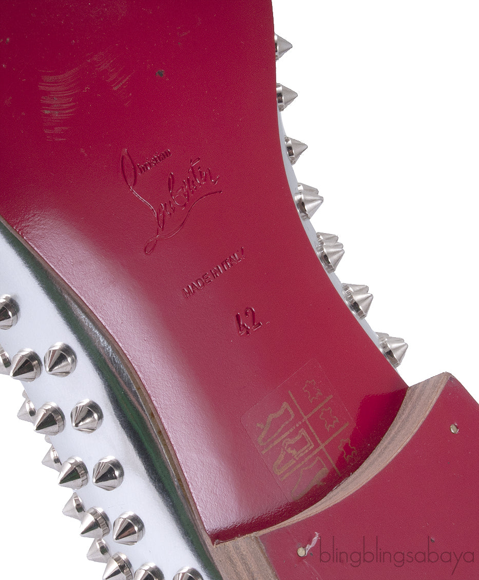 Dandelion Spike Silver Patent Men Loafer