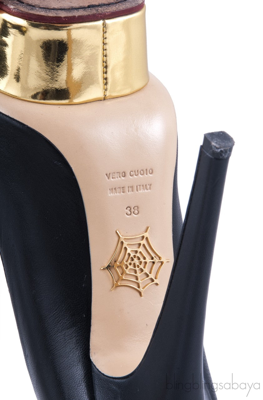 Dolly Leather Platform Pumps