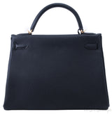 Kelly 32 Black Togo Retourne