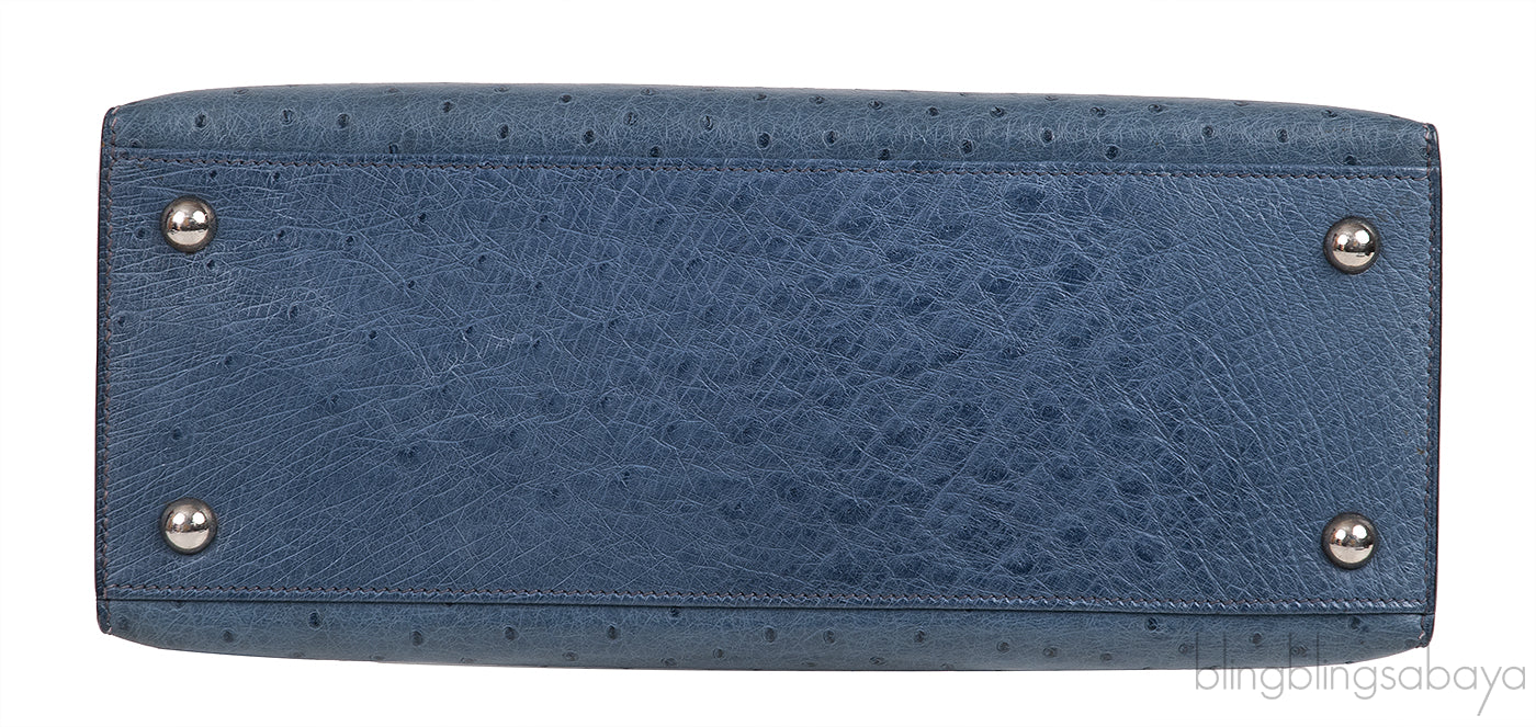 Blue Roy Ostrich Dalvy 30 Bag PHW