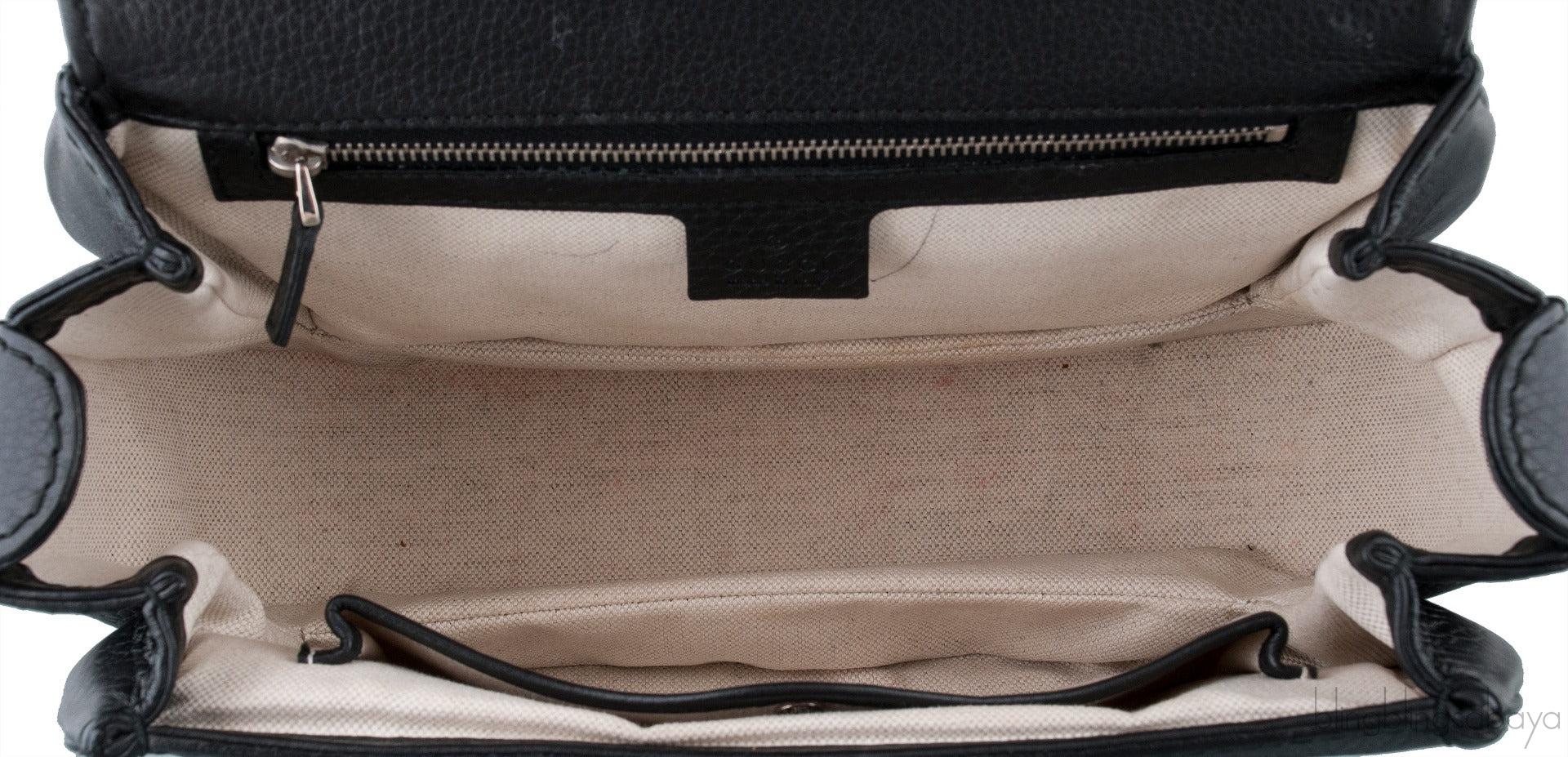 Black Bamboo Top Handle Bag