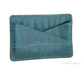 Teal Crocodile Card Holder