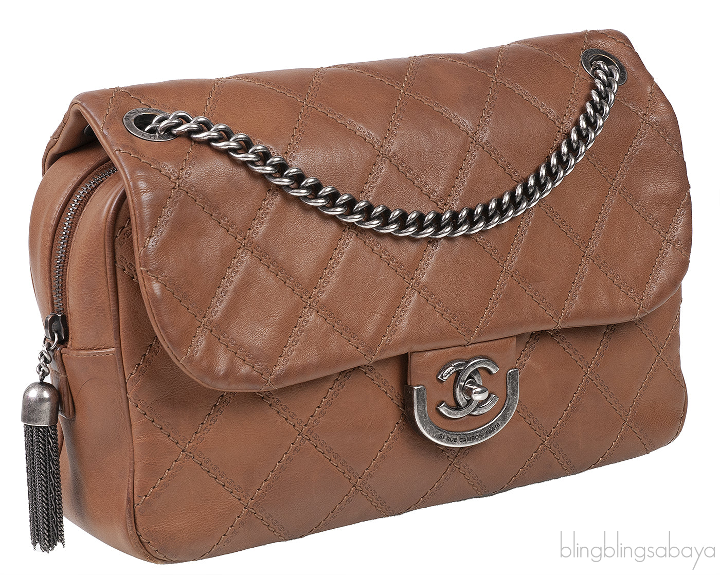 Chanel Brown Quilted Coco Sporran Shoulder Bag
