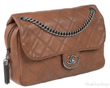 Chanel Brown Quilted Coco Sporran Shoulder Bag