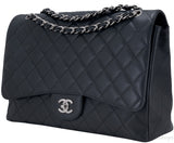Black Caviar Maxi Flap Bag PHW