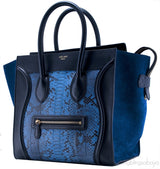 Mini Luggage Blue Python