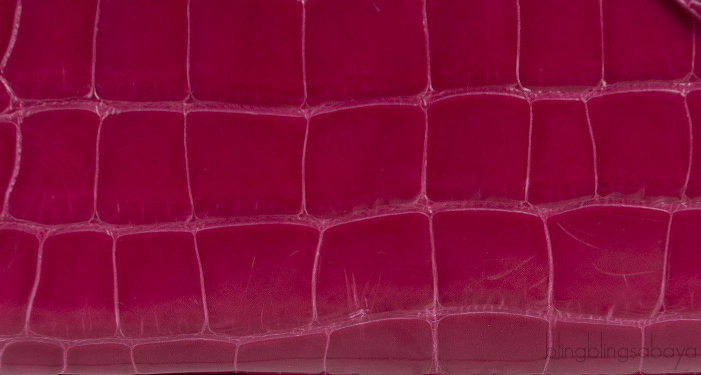 Lady Dior Mini Cherry Sorbet Crocodile GHW