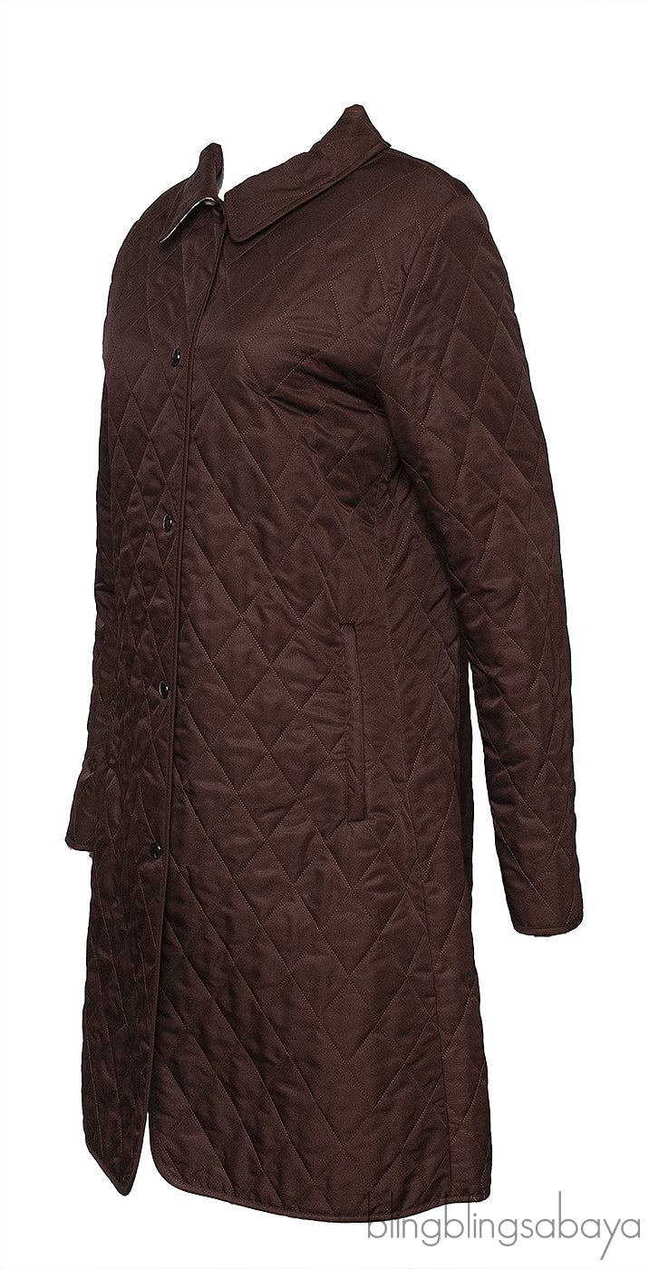 Burberry Brown Quilted Coat