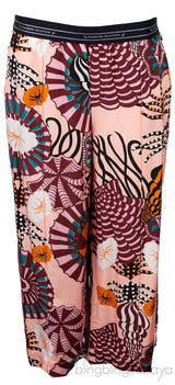 Gold Top & Printed Wide Leg Trouser
