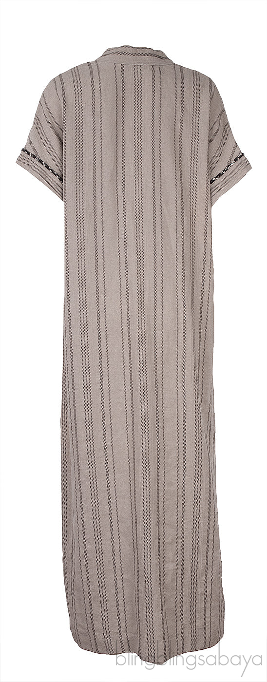 Katia Embroidered Linen Maxi Dress