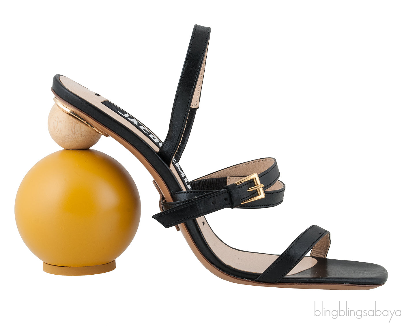 Les Bahai Black Geometric Heels