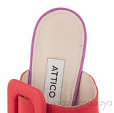 Bi-color Large Buckle Mule