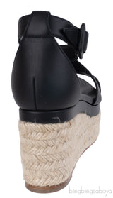 Hermes Black Elda Espadrille in Calfskin