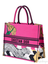 Large Dior Book Tote Pink