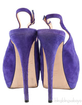Purple Suede Slingback Pump