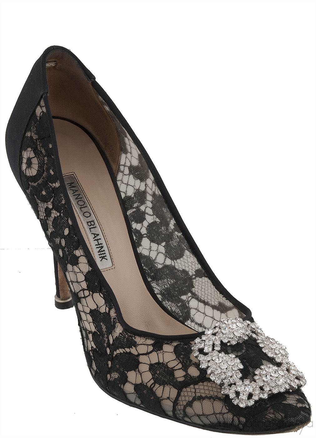Floral Lace Black Hangisi Pump