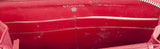 Red Quilted Patent Long Wallet