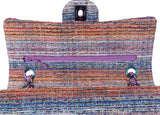 Chanel Purple Multicolor Tweed Medium Double Flap Bag