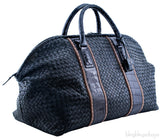 Nero Intrecciato Nappa Croco Duffle