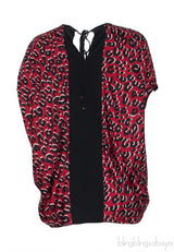 Leopard Print Silk Top