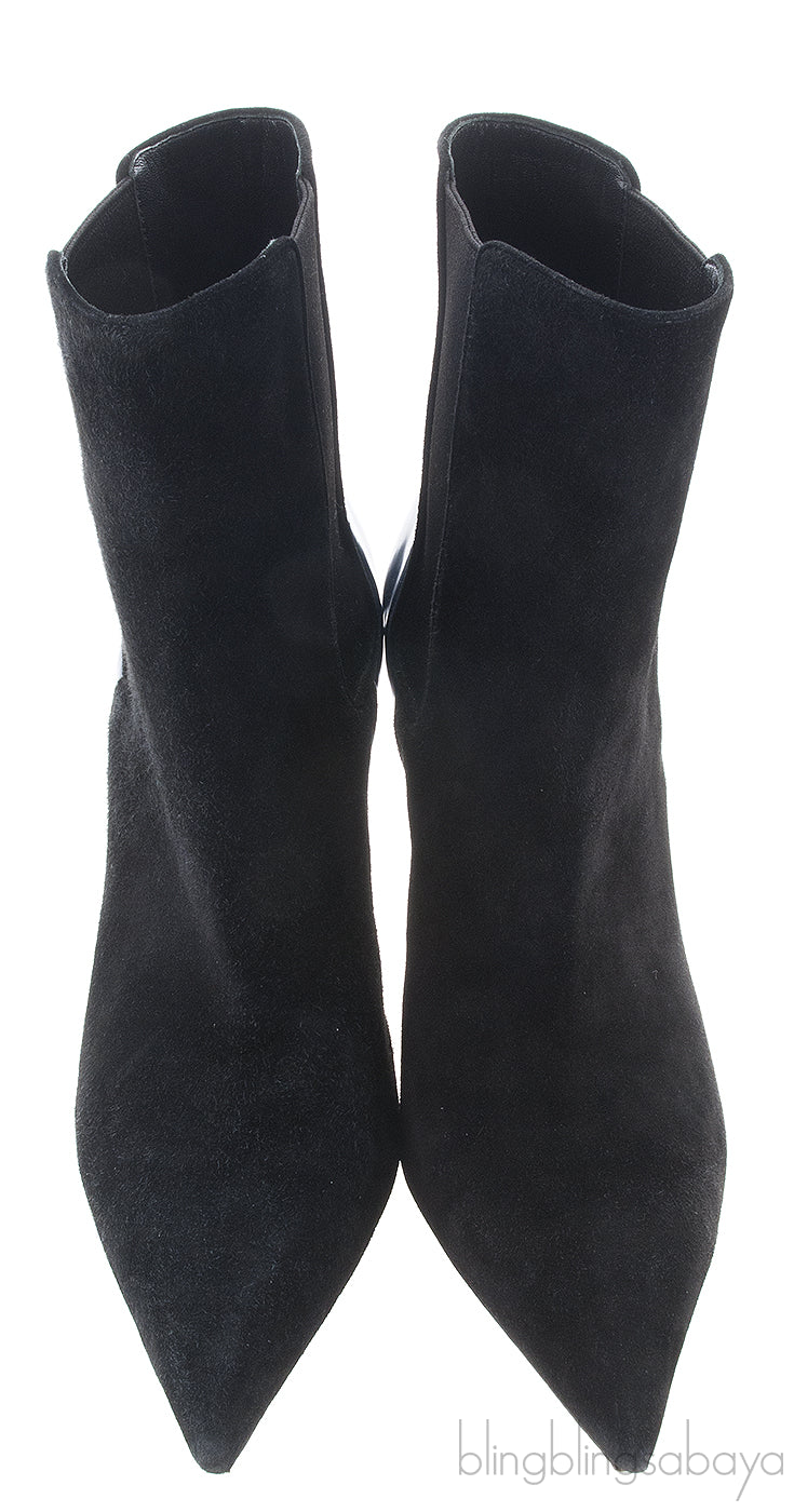 Pointed-toe Boots Crystal Heels