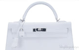 Kelly 32 White Epsom Sellier