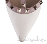 Rockstud Off-white Nude Slingback