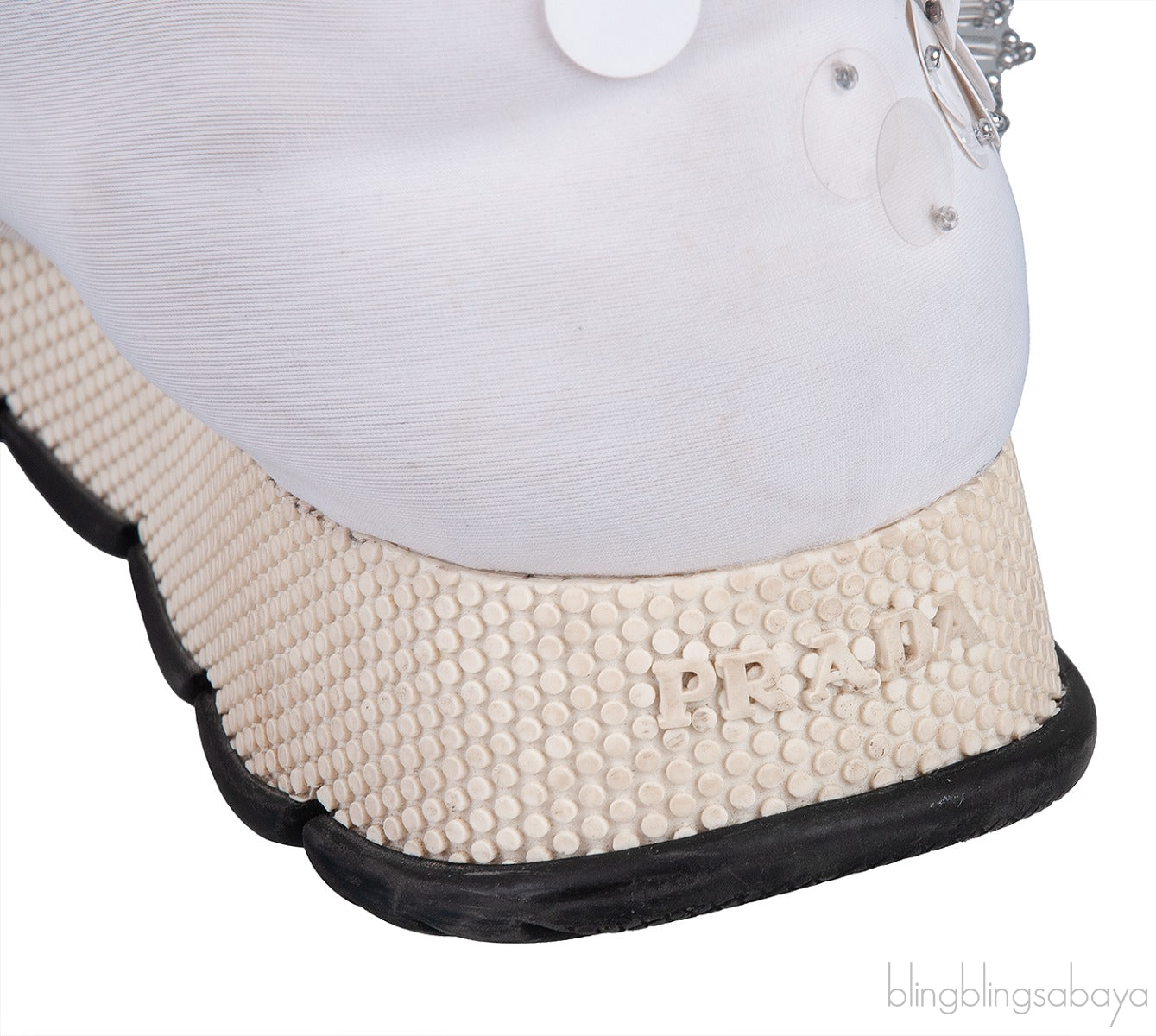 White Sequin Embellished Sneakers