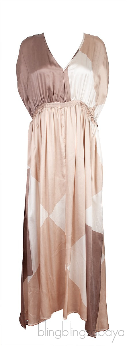 Venezia Open-Back Silk-satin Dress