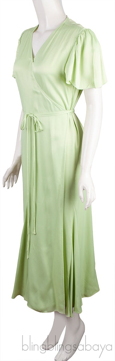 Apple Green Wrap Dress