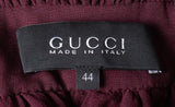 Gucci Burgundy Crystal-Embellished V-Neck Maxi Kaftan Dress