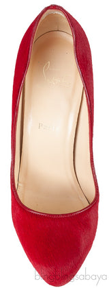 Red Pony Hair Heels
