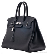 Birkin 35 Black Taurillon Clem